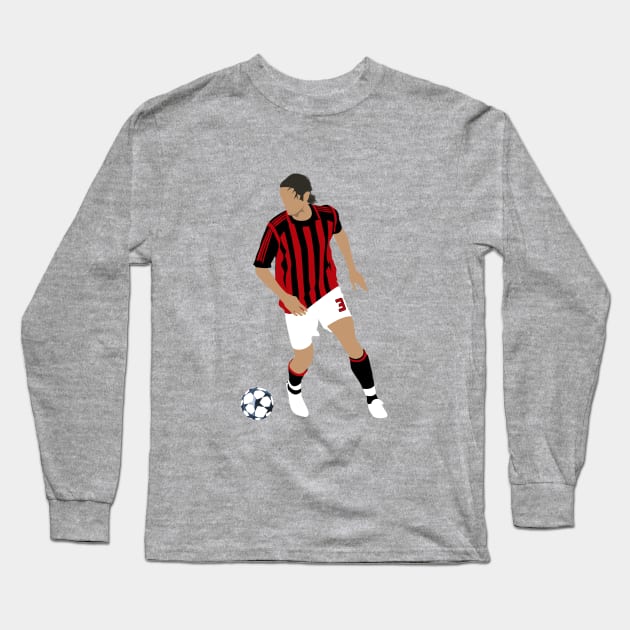 Paolo Maldini Long Sleeve T-Shirt by CulturedVisuals